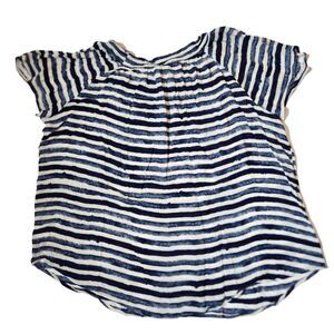 Liz Claiborne short sleeve striped shirt womens XXL